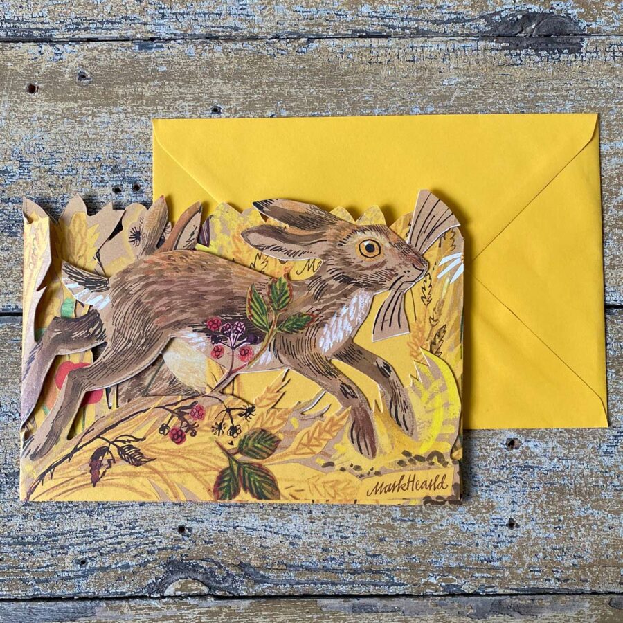 Mark Hearld Fold out Card - Hares