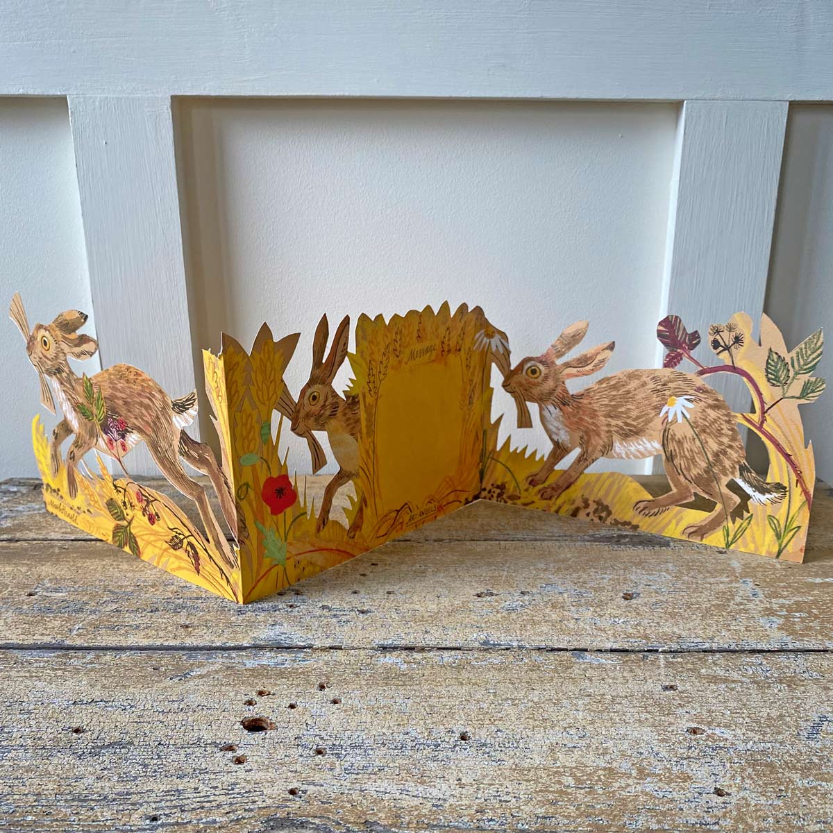 Mark Hearld Fold out Card - Hares - Image 4