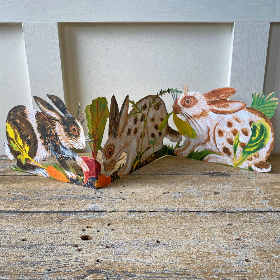 Mark Hearld Fold out Card - Rabbits