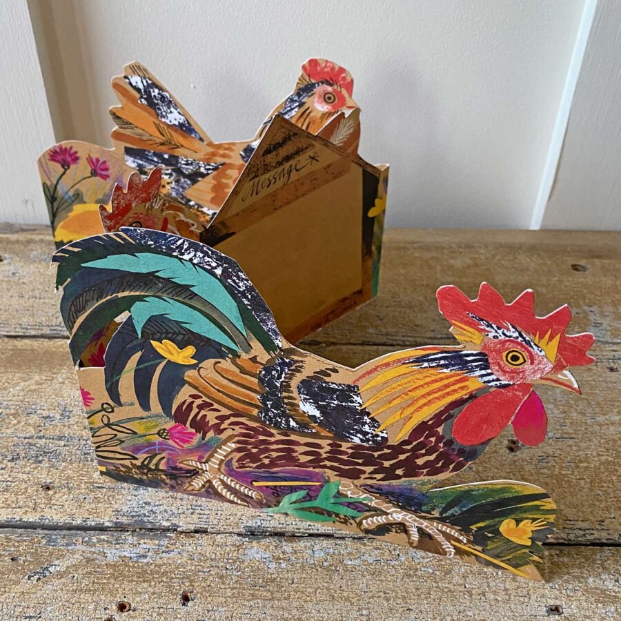 Mark Hearld Fold out Card - Chickens