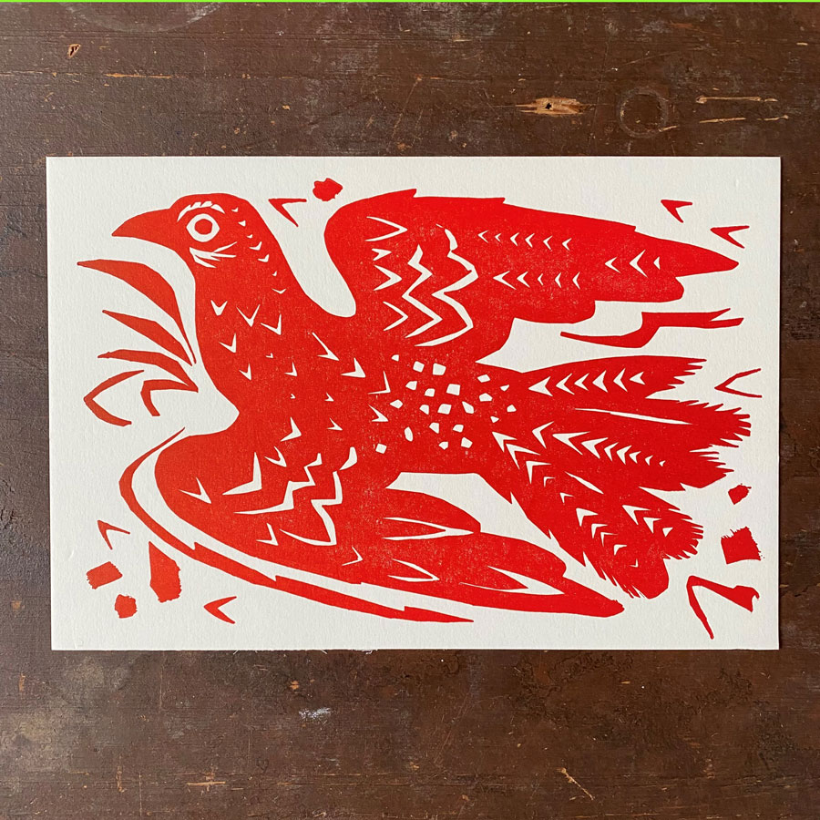 Mark Hearld Papercut Pigeon print