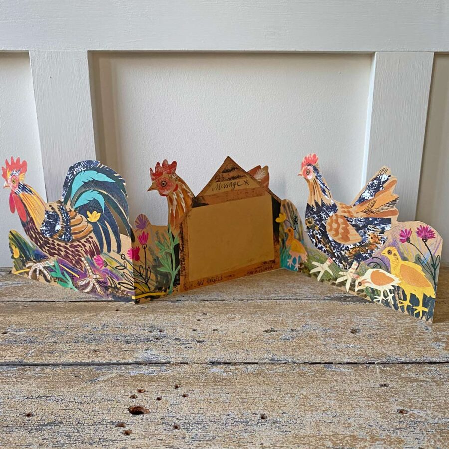 Mark Hearld Fold out Card - Chickens