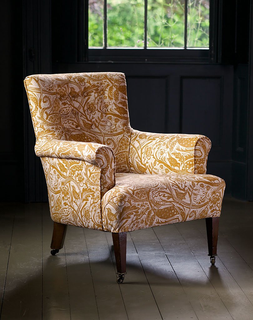 Mark Hearld Wren - Ochre Heavyweight Linen - Image 5