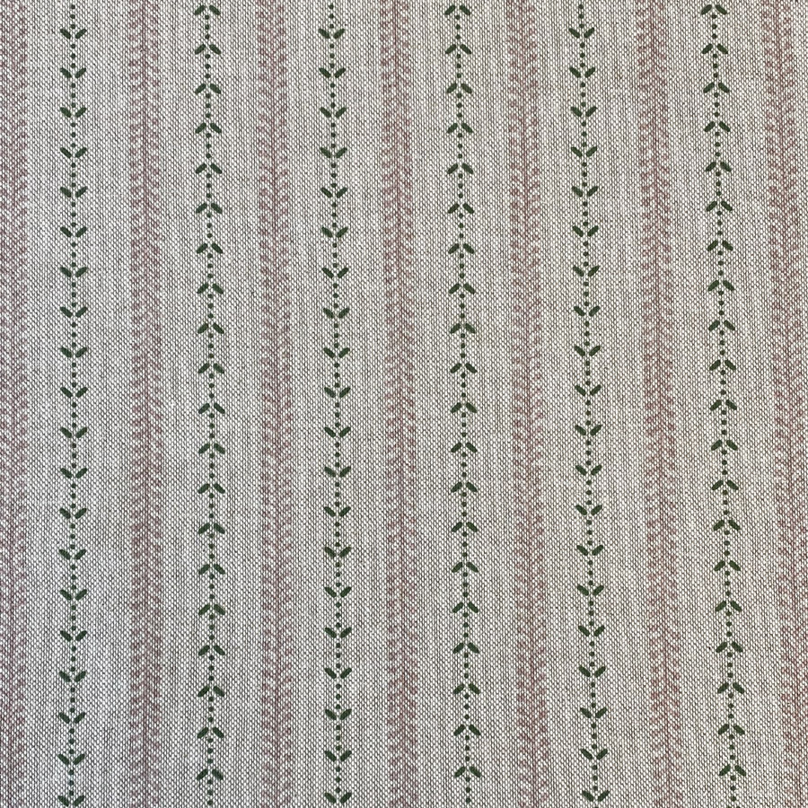 Maya Stripe Natural - Pink and Leaf Green