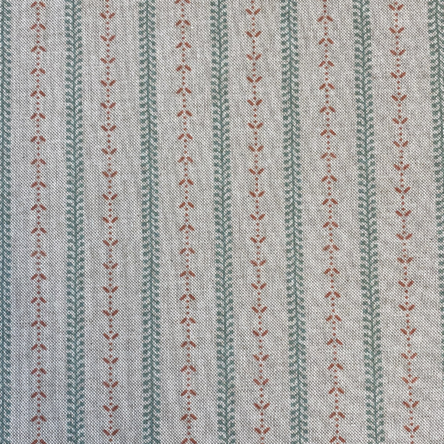 Maya Stripe Natural - Seagreen and Coral