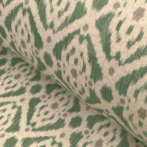 Extra Wide fabric Ikat Green