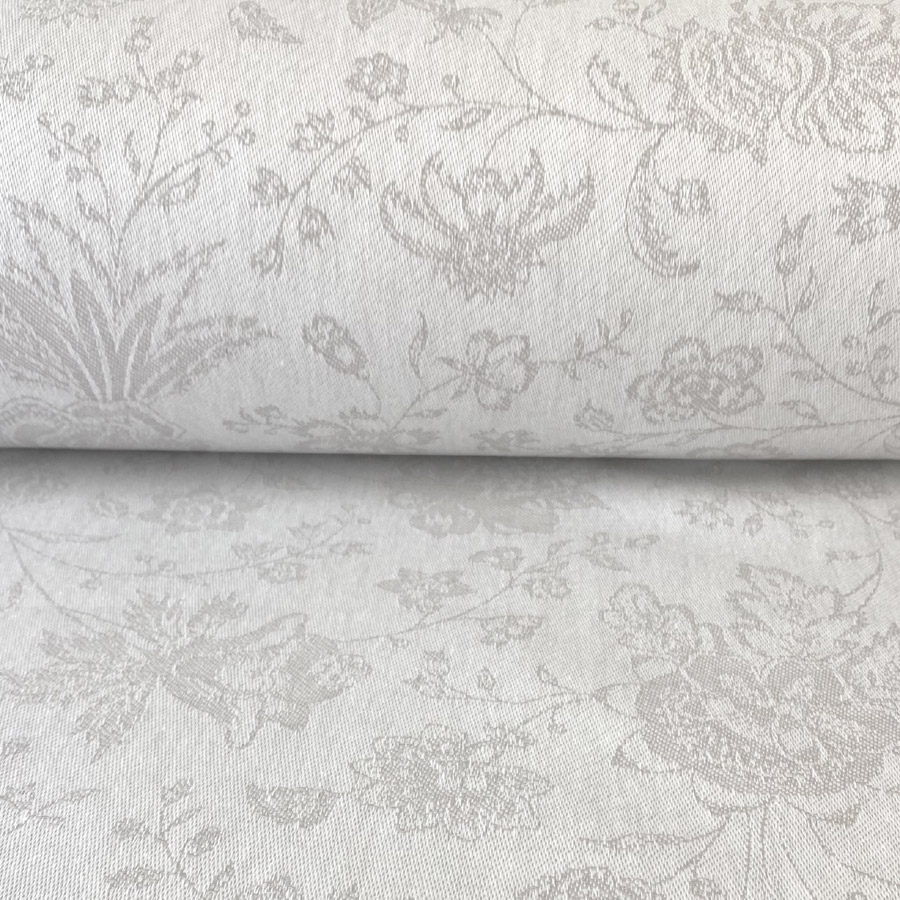 Extra Wide Oilcloth - Medlar Jacquard White
