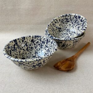 Enamelware Small Mixing Bowl - Navy - Image 1