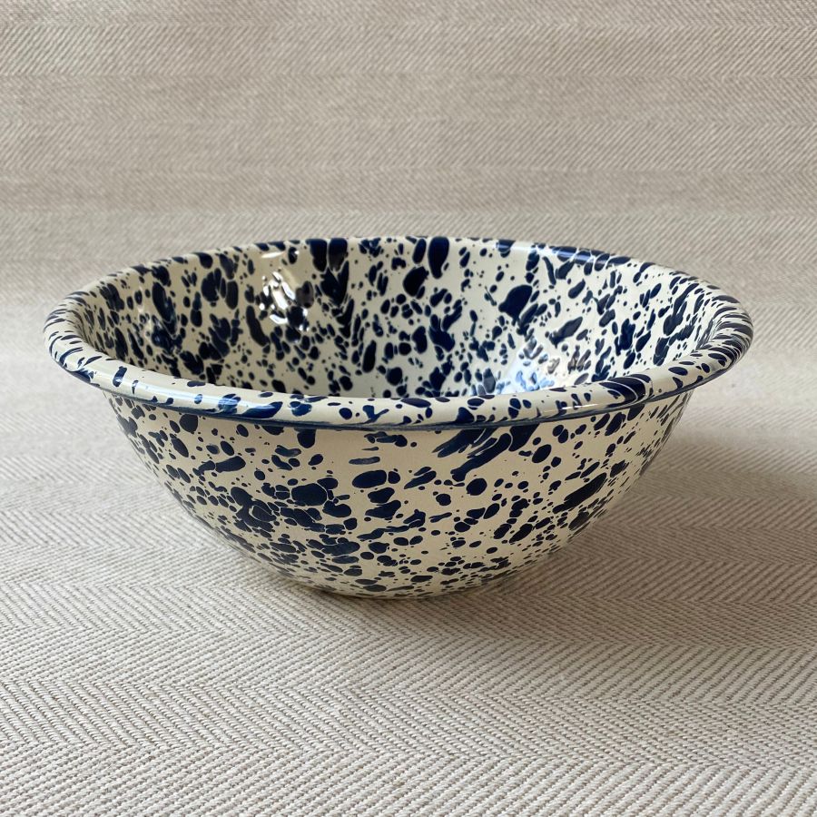 Enamelware Small Mixing Bowl - Navy