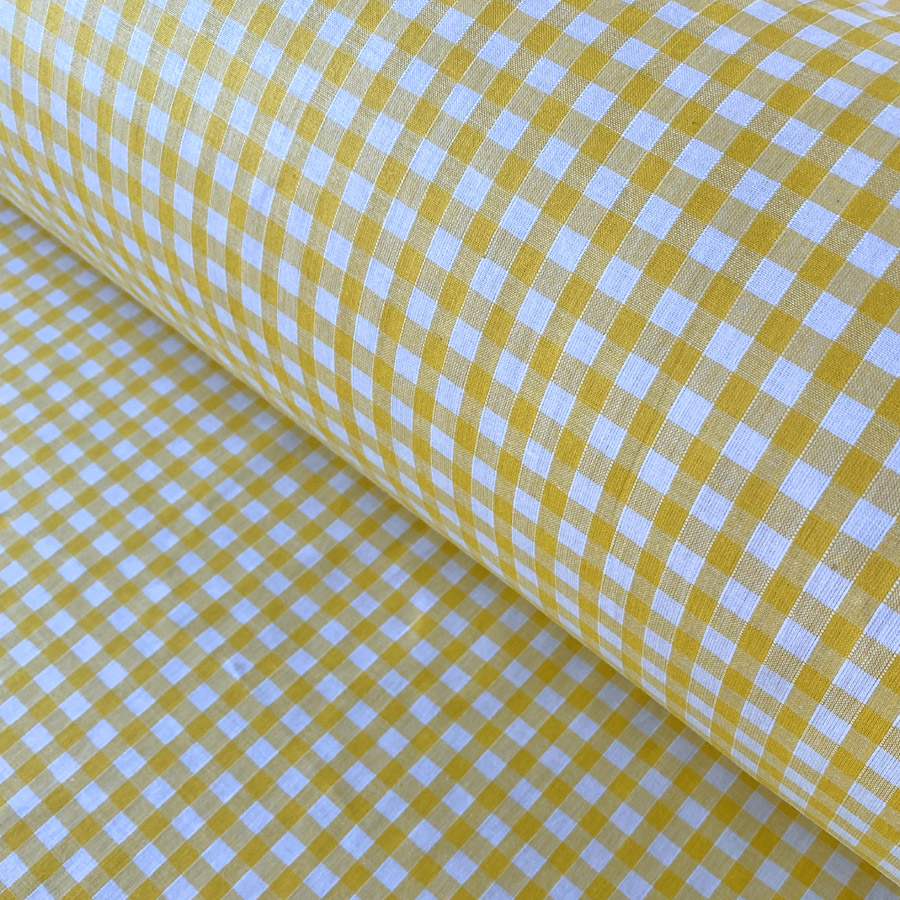 Narrow Vichy Check Gingham - Sunshine Yellow