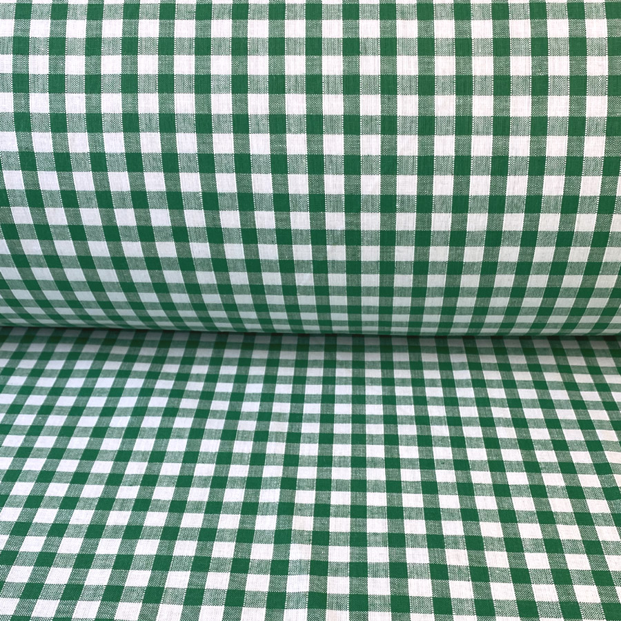 Narrow Vichy Check Gingham - Emerald Green