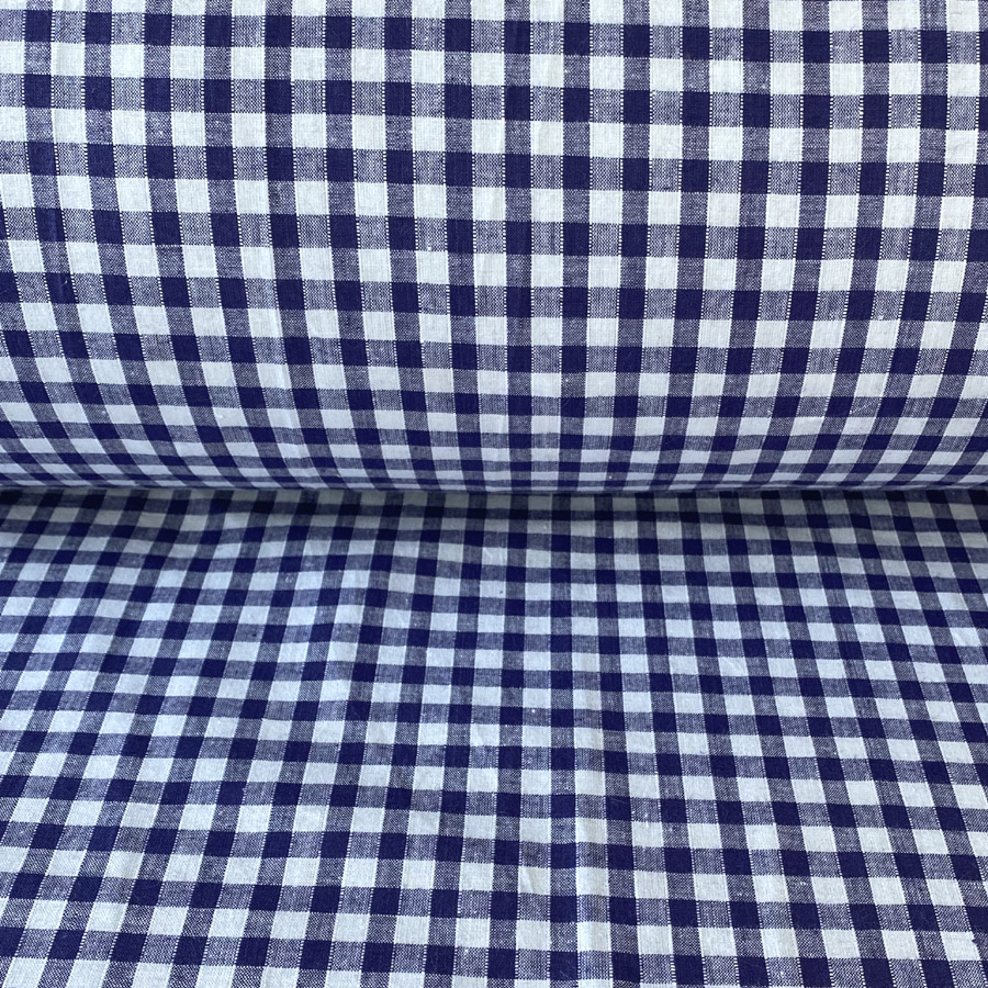 Narrow Vichy Check Gingham - Navy