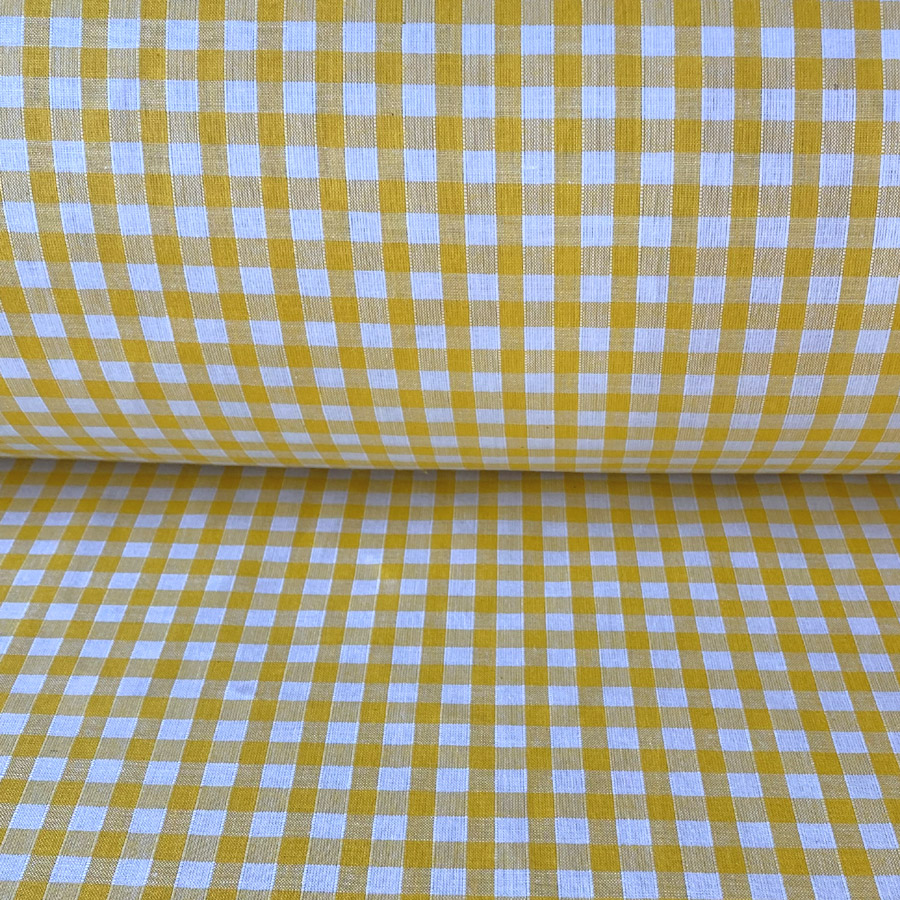 Narrow Vichy Check Gingham - Sunshine Yellow