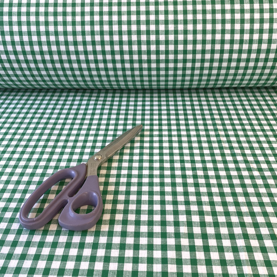 Narrow Vichy Check Gingham - Emerald Green