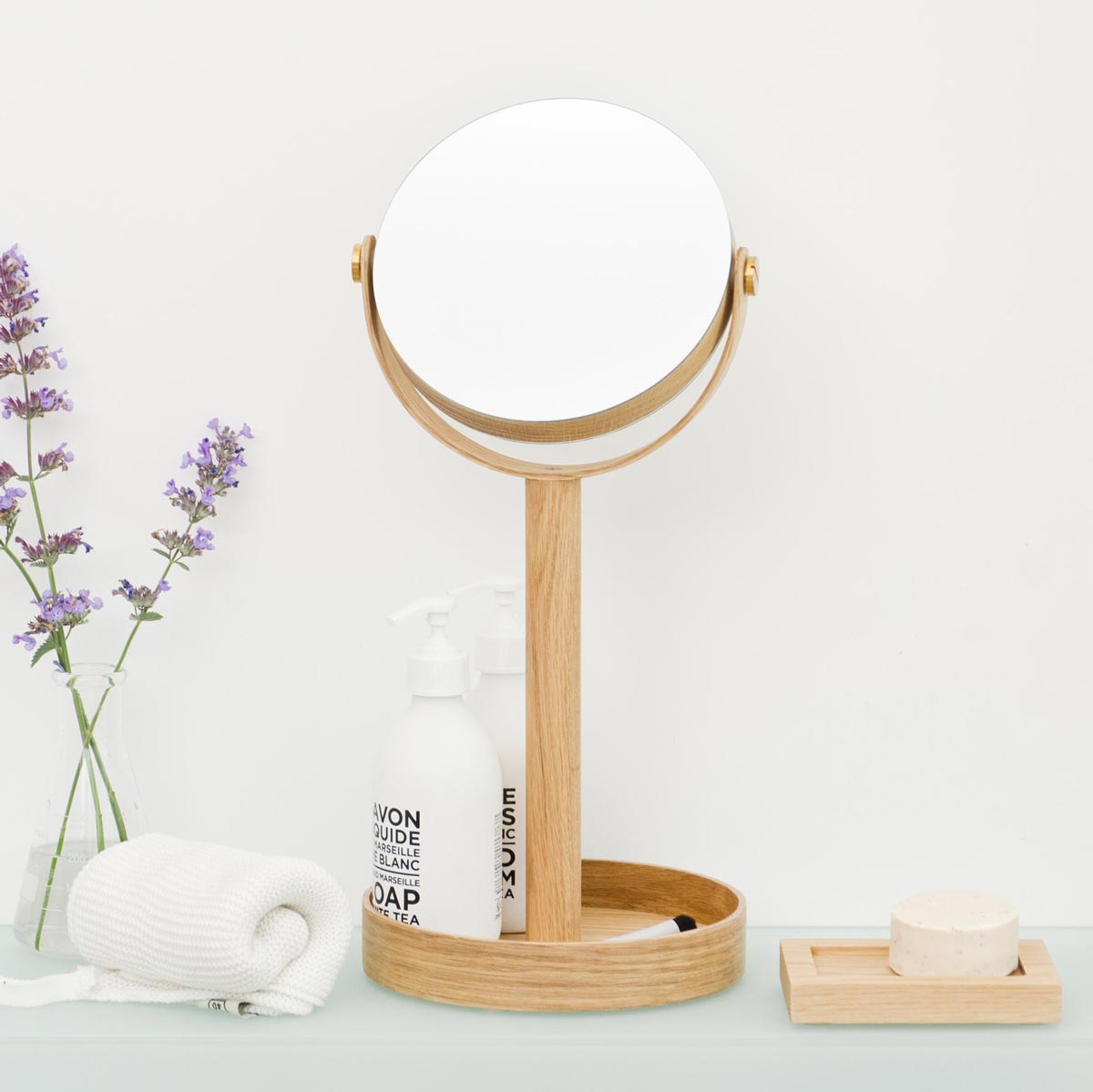 Oak Cosmetic Mirror - Image 1