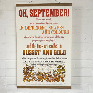 Oh, September Letterpress Poster Jen Whiskerd - Image 1