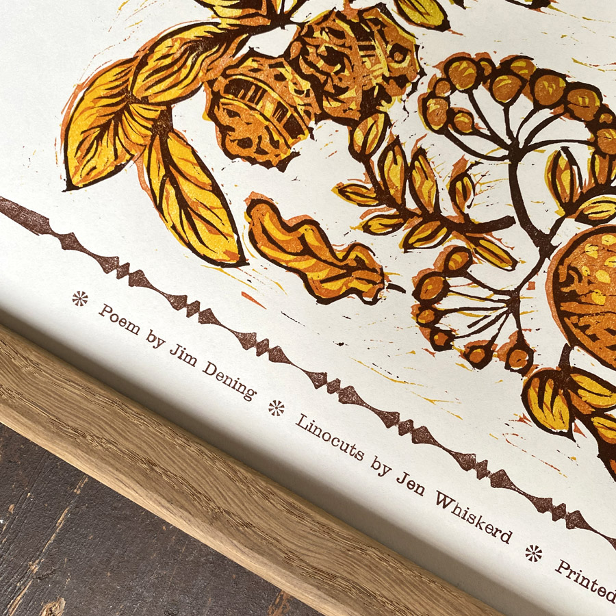 Oh, September Letterpress Poster Jen Whiskerd