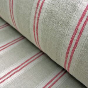 Washed Linen Oland Stripe - Red