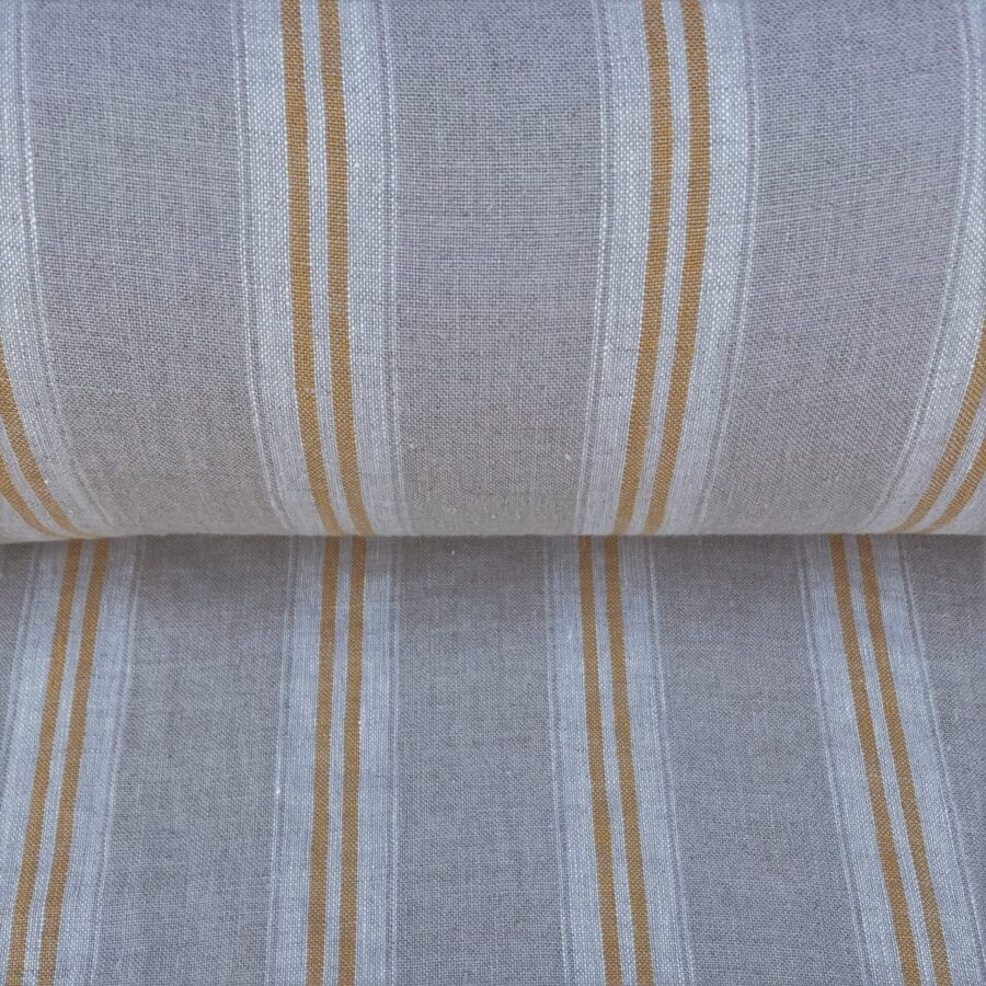 Washed Linen Oland Stripe - Saffron