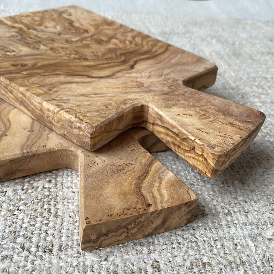 Small Olive Wood Chopping Board with Handle