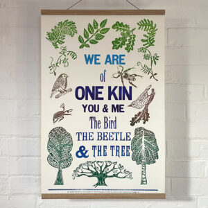 One Kin Letterpress Poster - Nicola Davies - Image 1