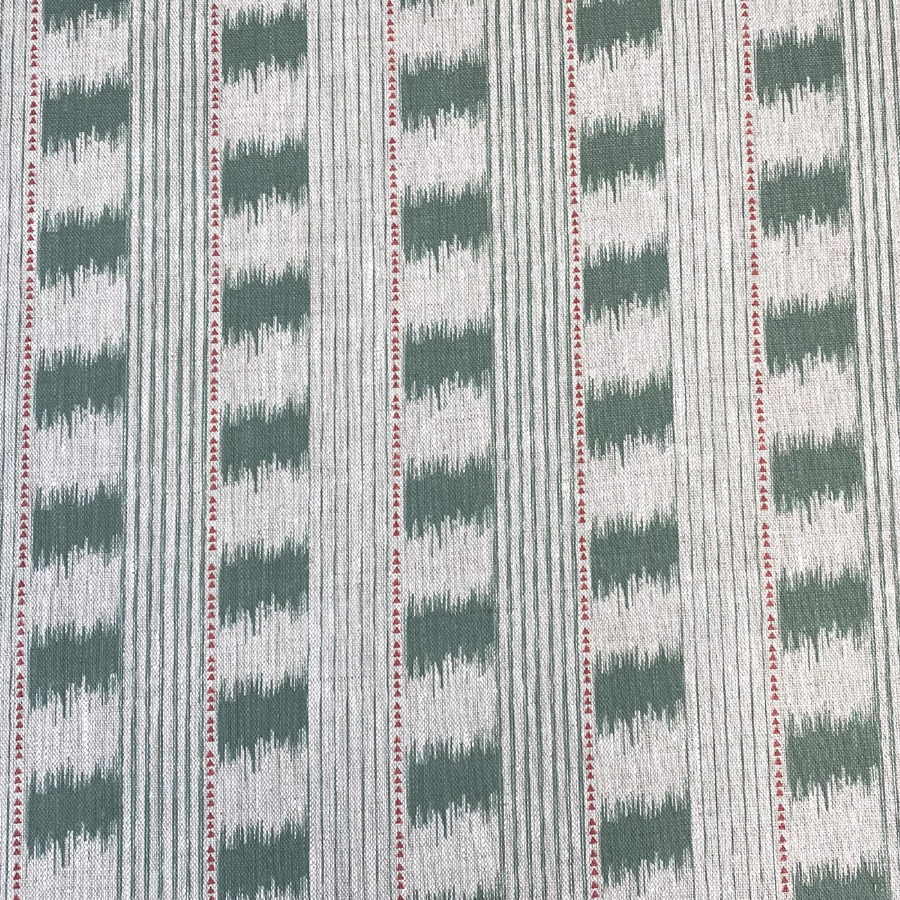 Otto Linen Stripe - Forest Green