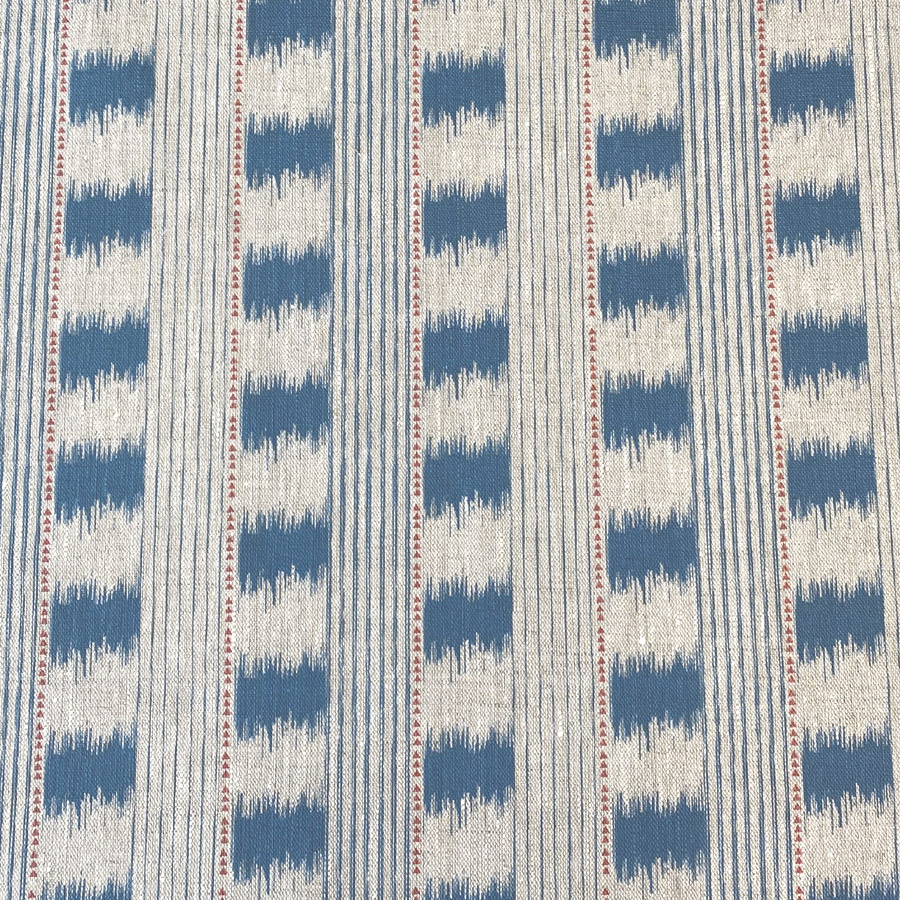Otto Linen Stripe - Kingfisher Blue