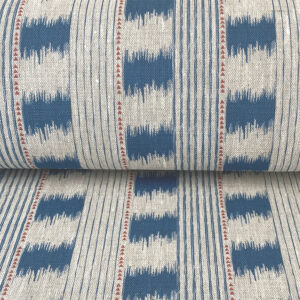 Otto Linen Stripe - Kingfisher Blue - Image 3