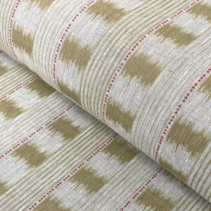 gold ikat stripe fabric