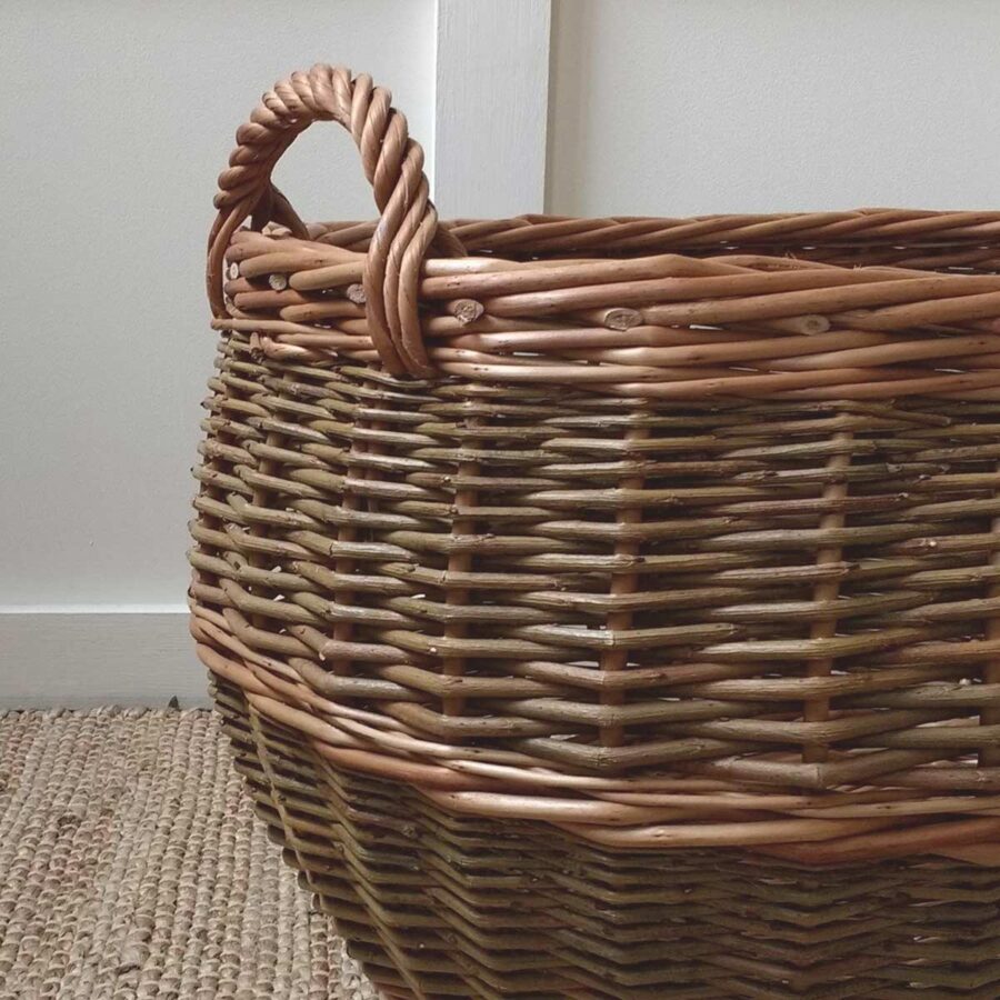 Large Oval Log Basket