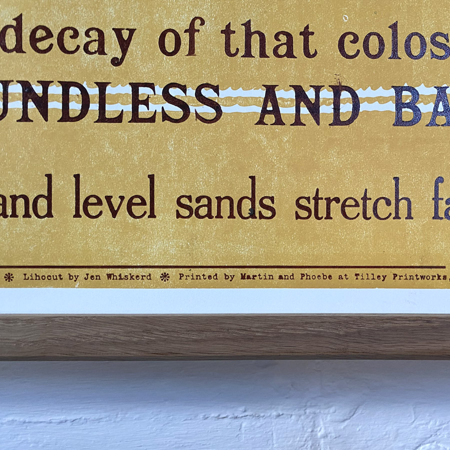 Ozymandias, Letterpress Poster