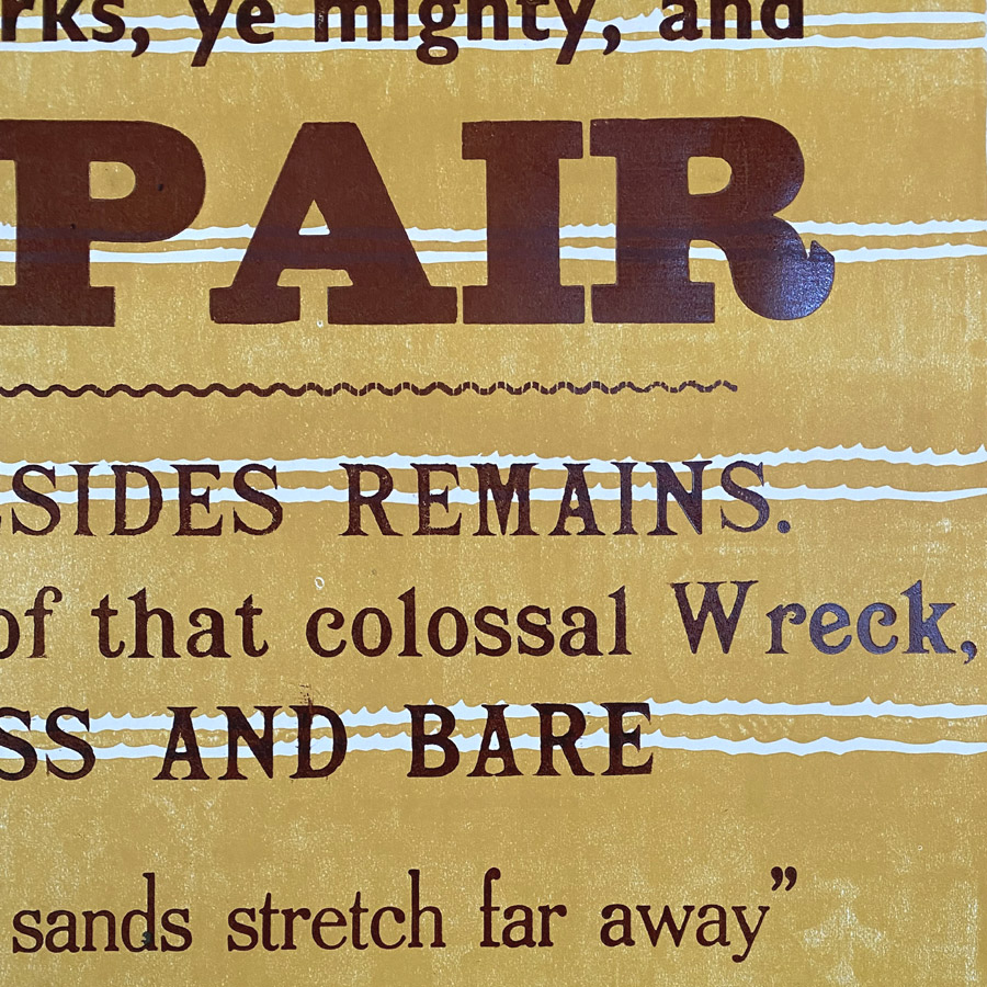 Ozymandias, Letterpress Poster