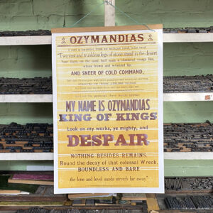Ozymandias, Letterpress Poster - Image 4