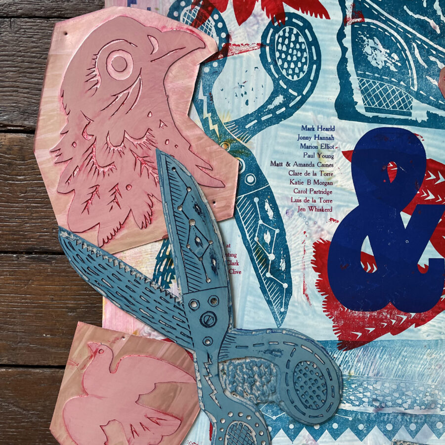 Paper Cut Pigeons & Brass Boots Poster - No.4