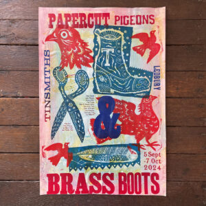 Paper Cut Pigeons & Brass Boots Poster - No.4 - Image 1
