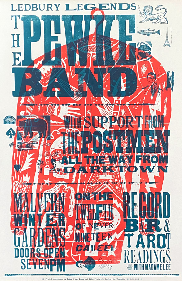 Pewke Band Letterpress Poster - Jonny Hannah