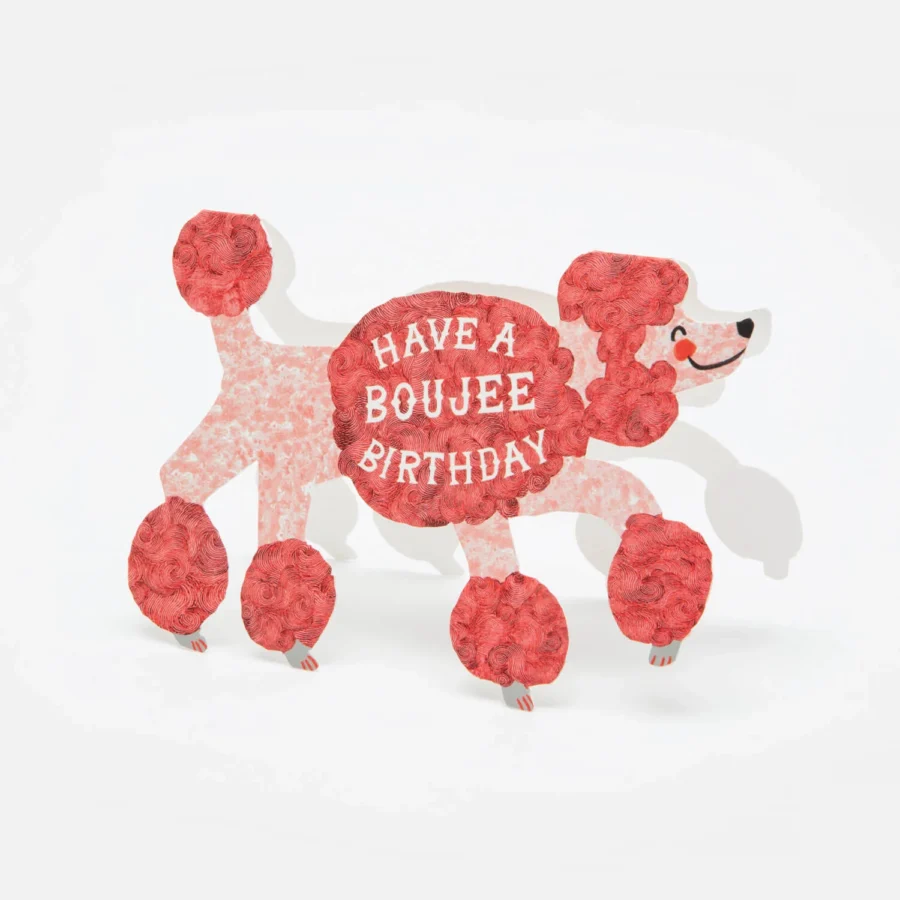 Poodle Birthday Card