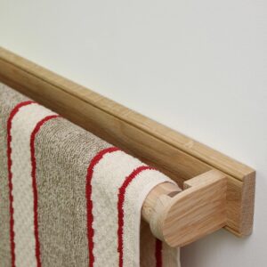 Oak Roller Towel Rail - Image 2