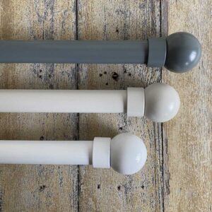 Straight Round Metal Curtain Track - Oyster - Image 7