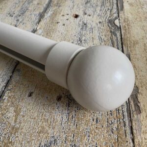 Straight Round Metal Curtain Track - Oyster - Image 2