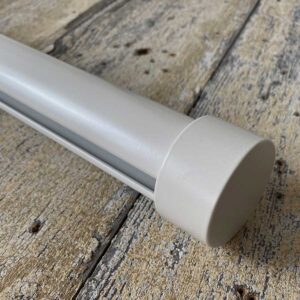 Straight Round Metal Curtain Track - Oyster - Image 3