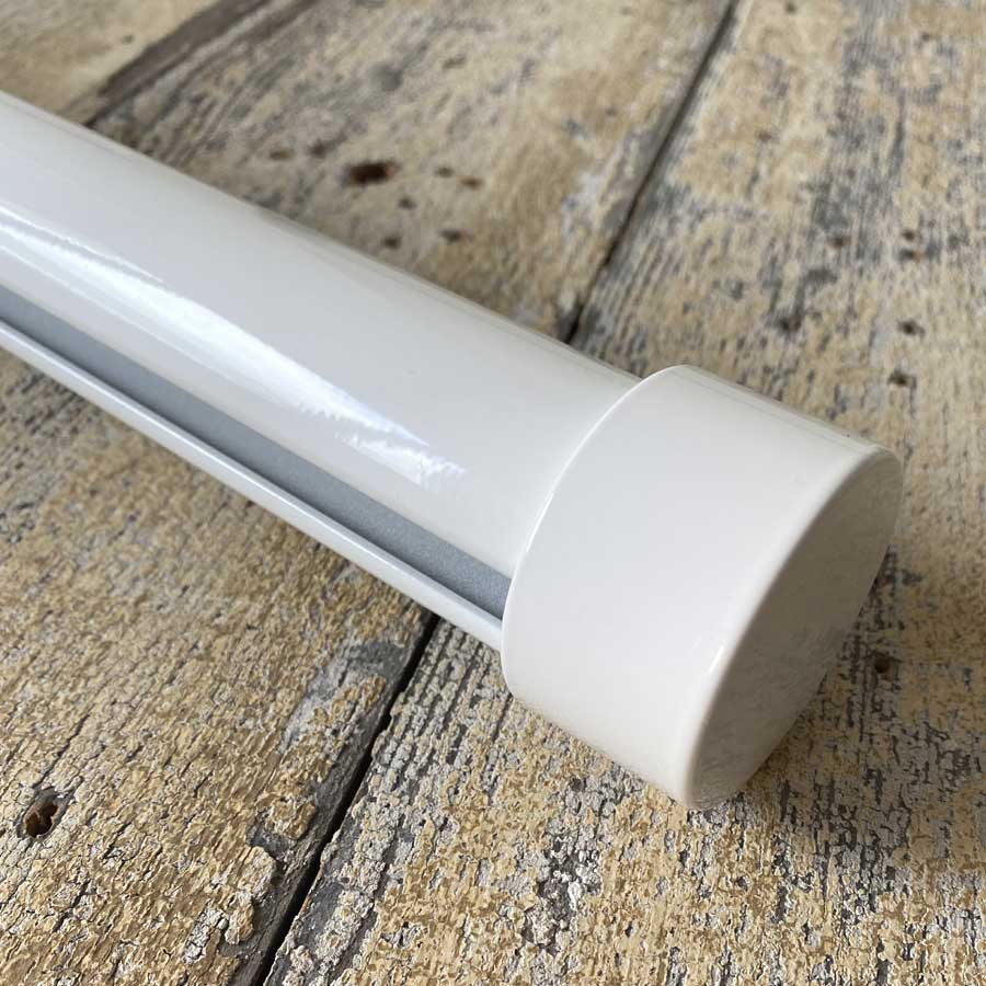 Straight Round Metal Curtain Track - White