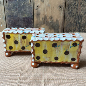 Sarah Monk Ceramic Flower Brick - Yellow Spotty - Image 5