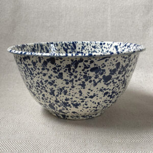 Enamelware Large Salad Bowl - Navy and Cream