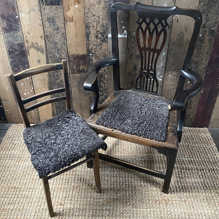 Unpadded Sheepskin Seat Covering - Cappuccino
