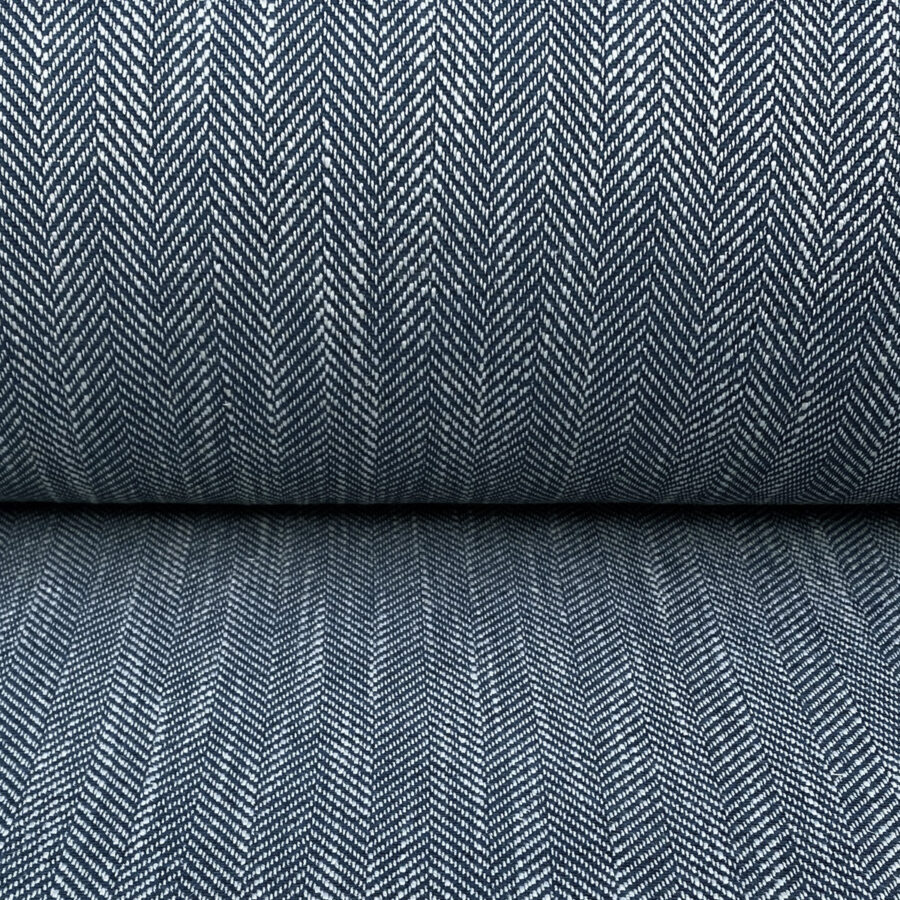 Upholstery Fabric Spey Herringbone - Indigo