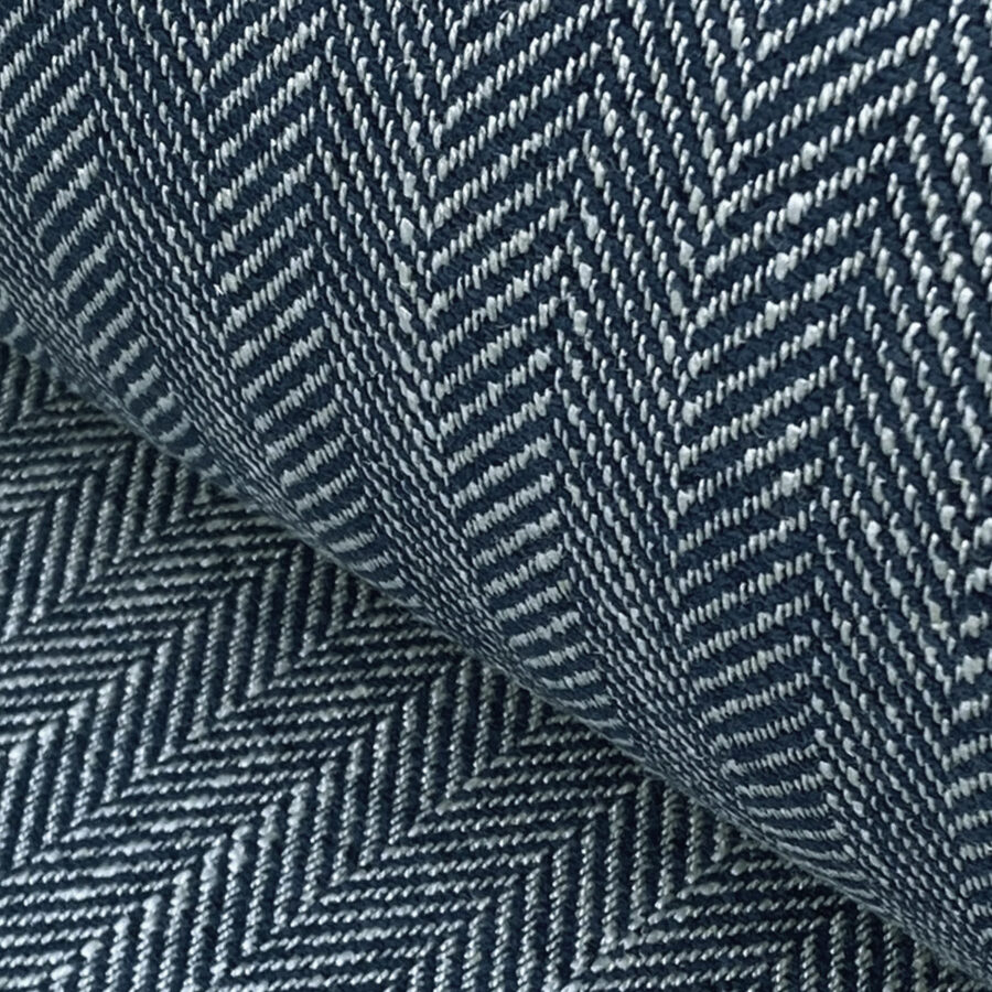 Upholstery Fabric Spey Herringbone - Indigo