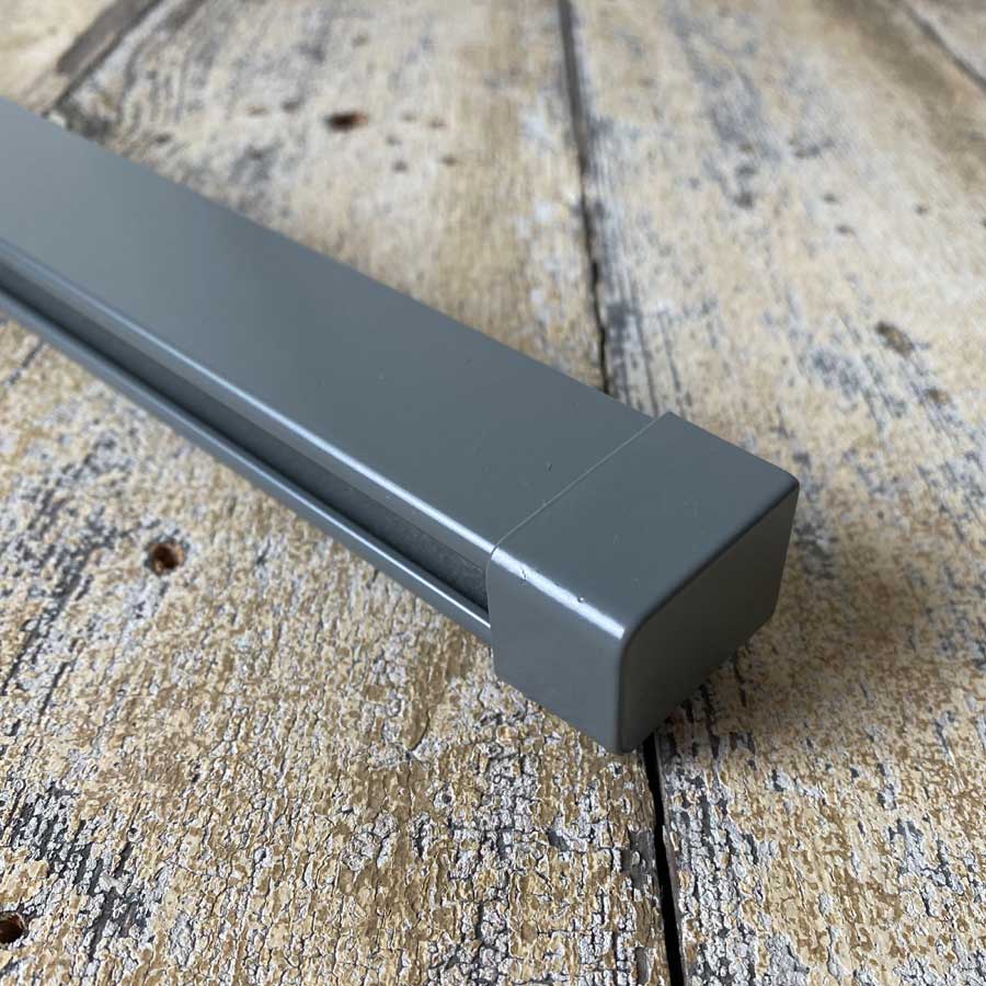 Straight Square Metal Curtain Track - Slate