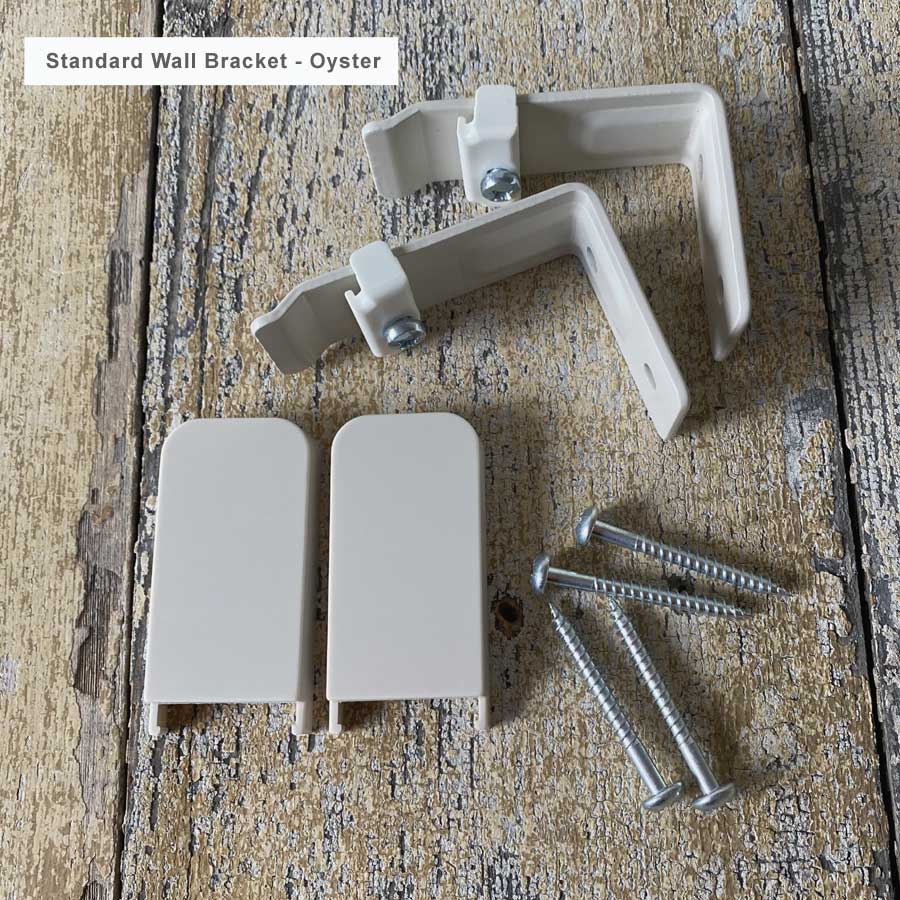 Straight Round Metal Curtain Track - Oyster