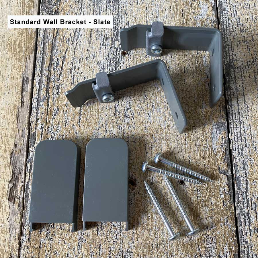 Straight Square Metal Curtain Track - Slate